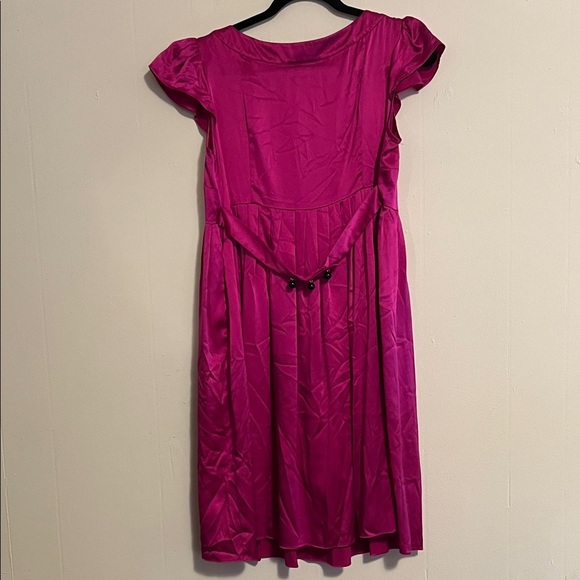 Silk dress 100% Elegant Pink Dress - Picture 2 of 8